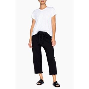 WILT Crop Raw Hem Easy Jogger Pants in Black XS